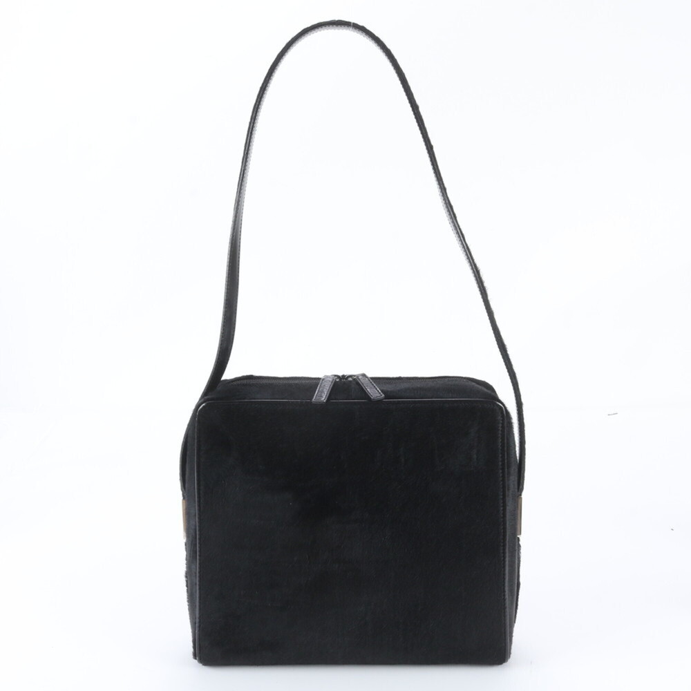Gucci calfskin leather shoulder bag/handbag, black, brand name, women's.